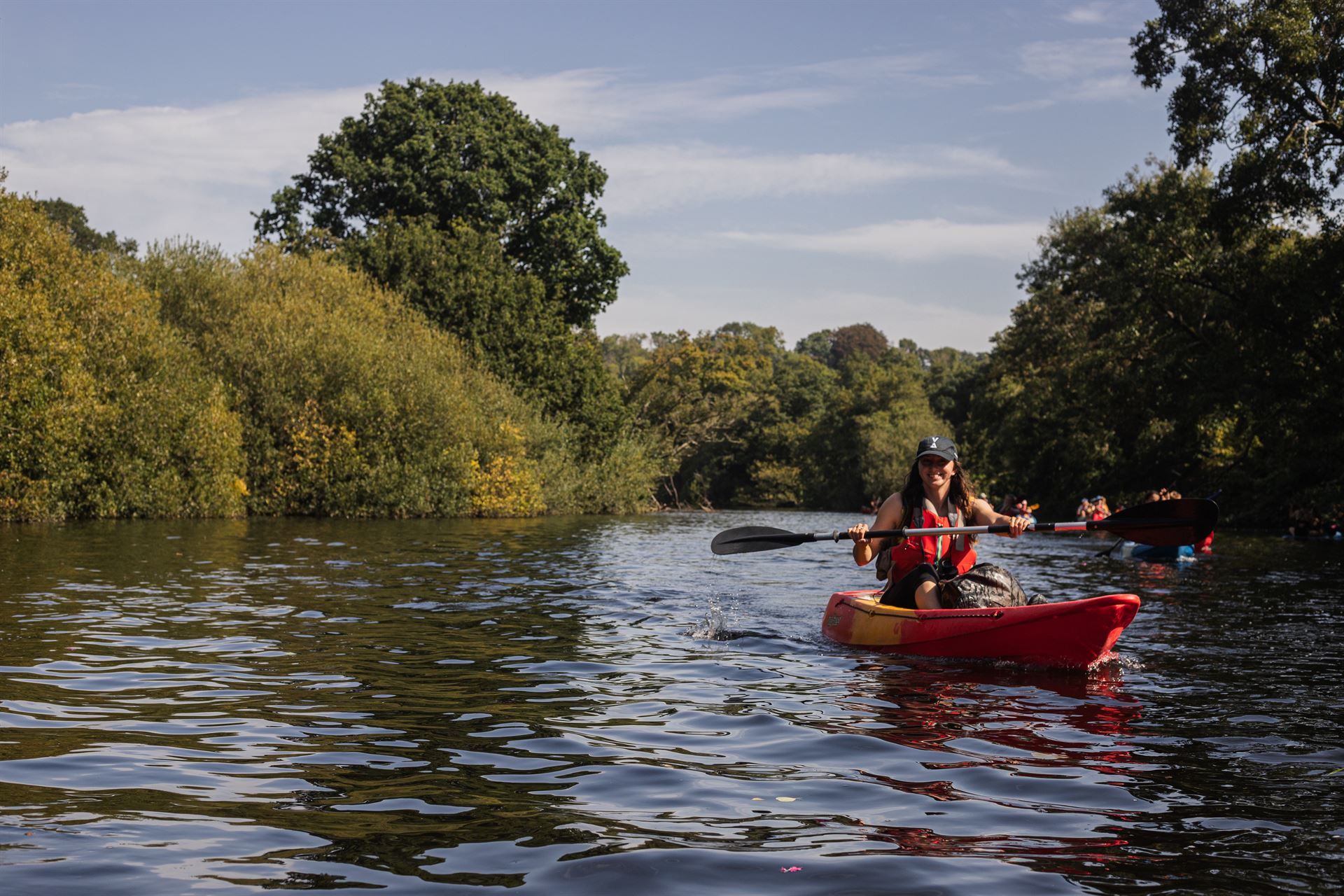 The students experienced the River Dart engaging in various activities (© Jessica Droujko).